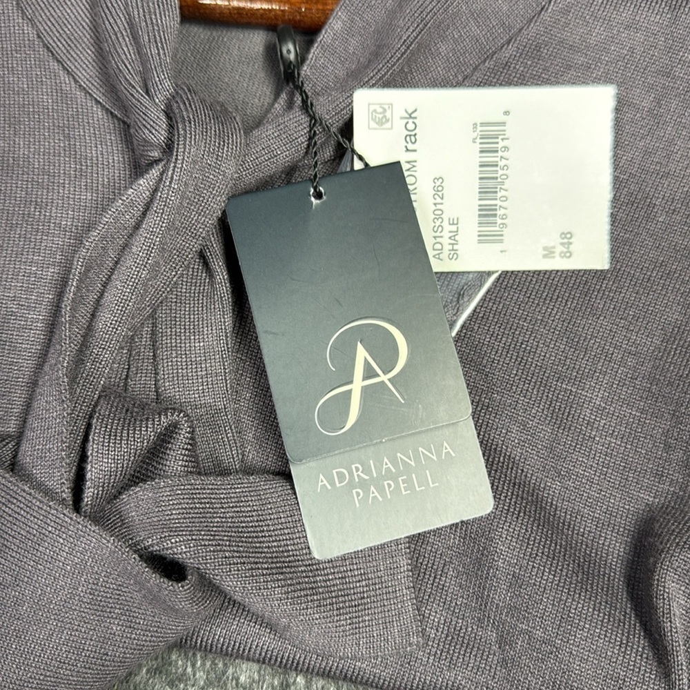 Adrianna Papell Black Sweater with Bow Accent - Picture 7 of 7